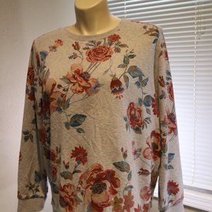 2X Ava & Viv Floral Sweater